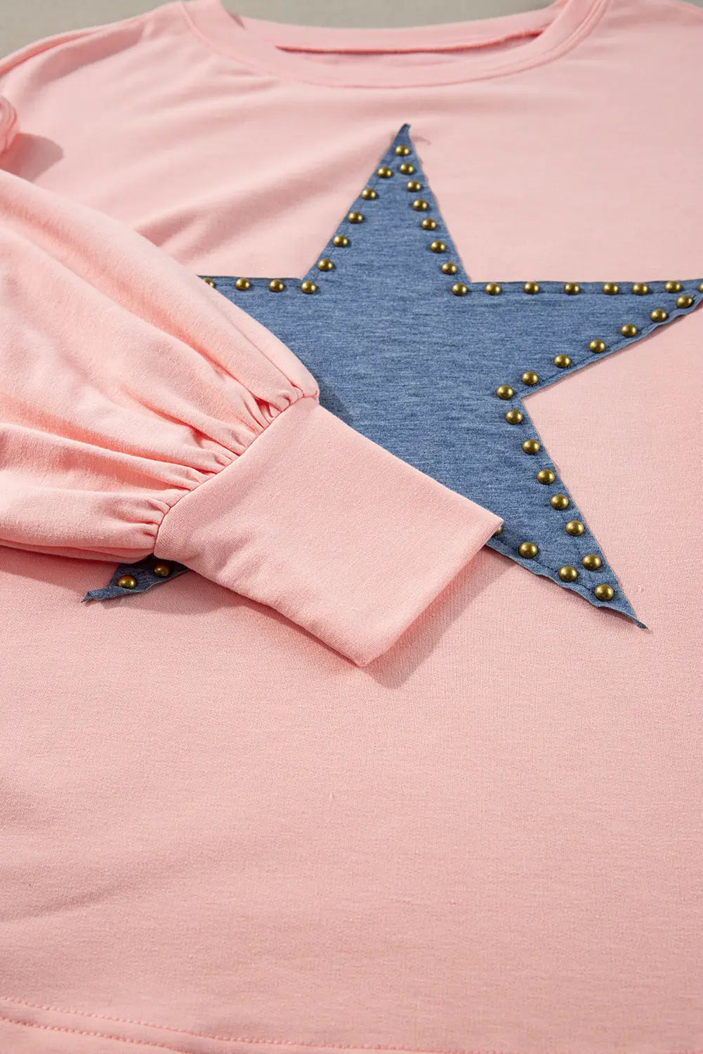 Black Studded Star Graphic Oversized Long Sleeve Top Beagle Boutique Fashion Outlet
