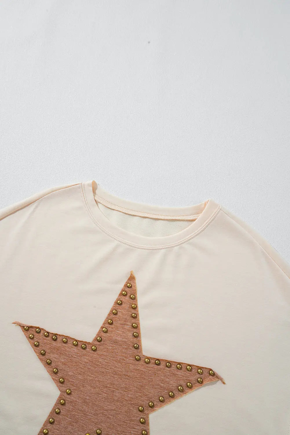 Black Studded Star Graphic Oversized Long Sleeve Top Beagle Boutique Fashion Outlet
