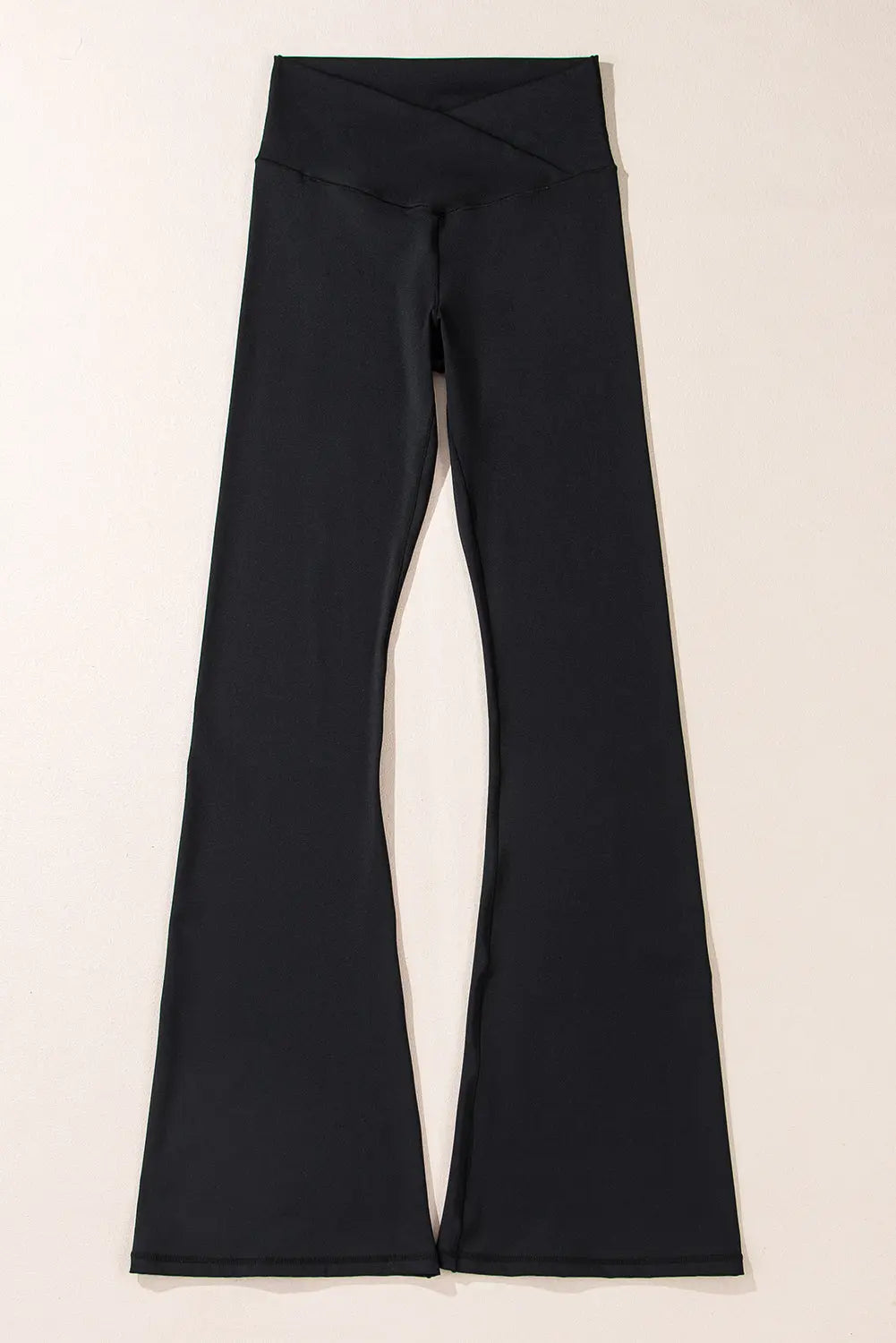 Black V Shape High Waist Flared Leggings eAura