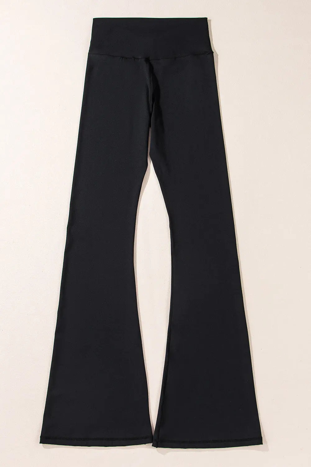 Black V Shape High Waist Flared Leggings eAura