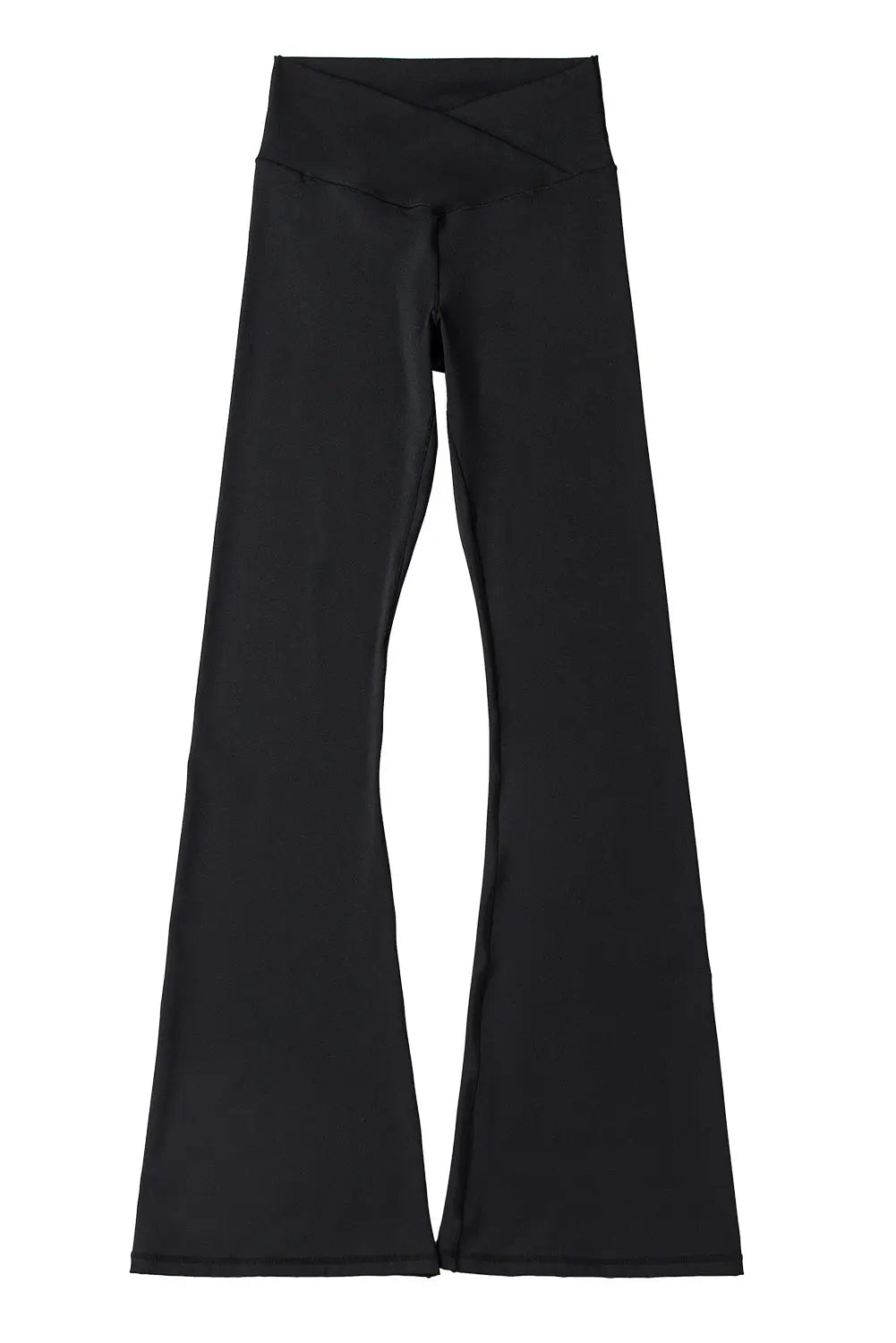 Black V Shape High Waist Flared Leggings eAura
