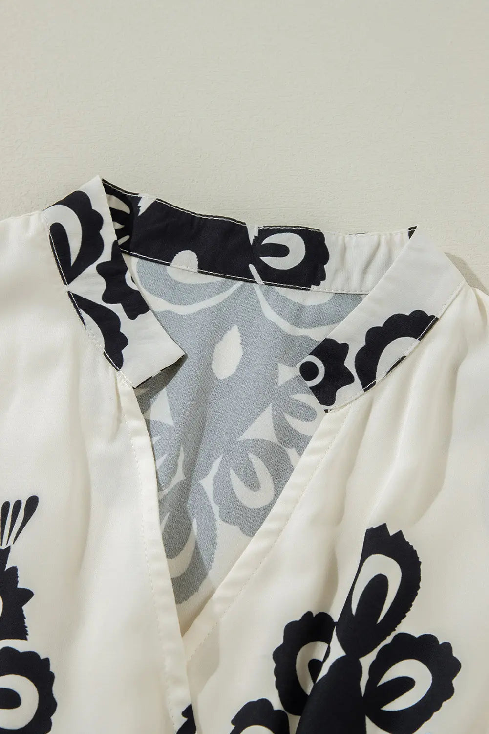 Black Western Geometric Print 3/4 Sleeve Loose Midi Dress Beagle Boutique Fashion Outlet