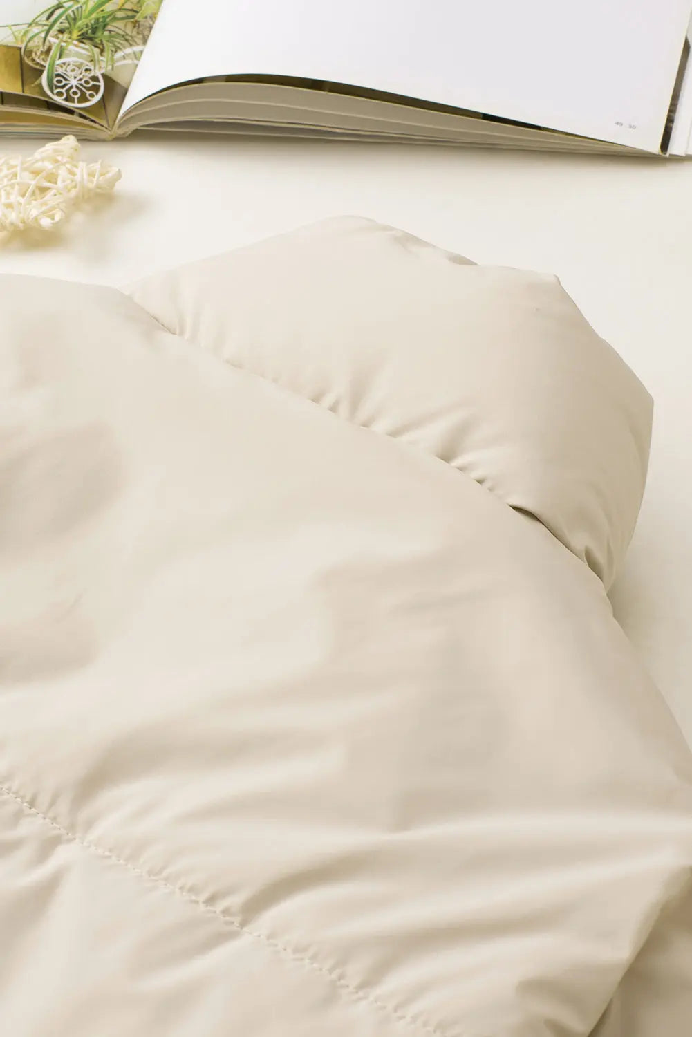 Black Zip Up Drawstring Hem Puffer Coat - eAura