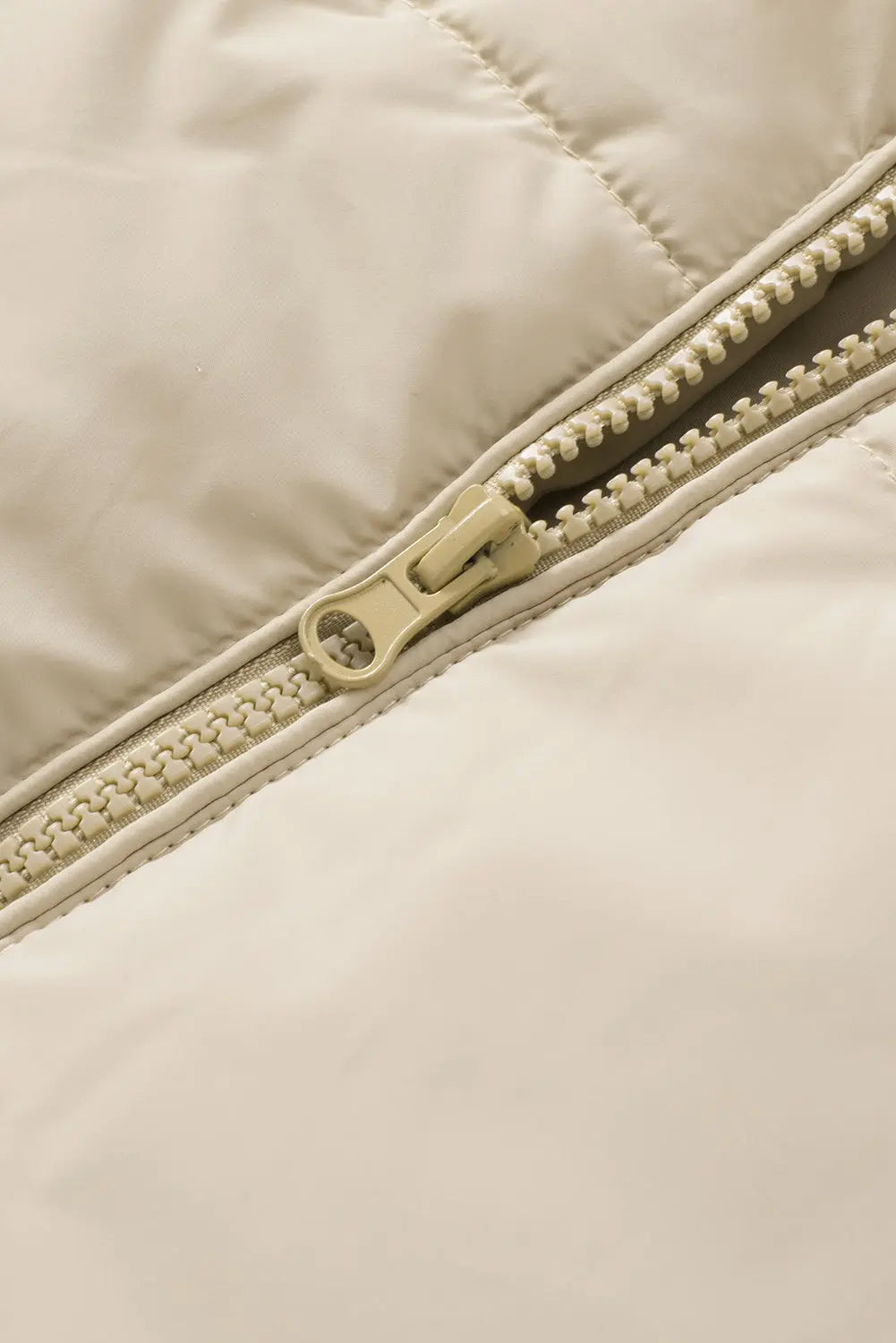 Black Zip Up Drawstring Hem Puffer Coat - eAura