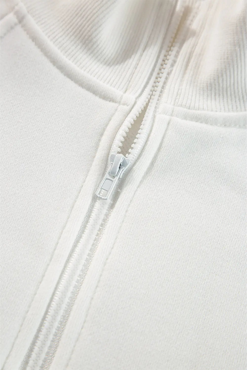 Black Zipped Neck Pullover Drop Shoulder Sweatshirt Beagle Boutique Fashion Outlet