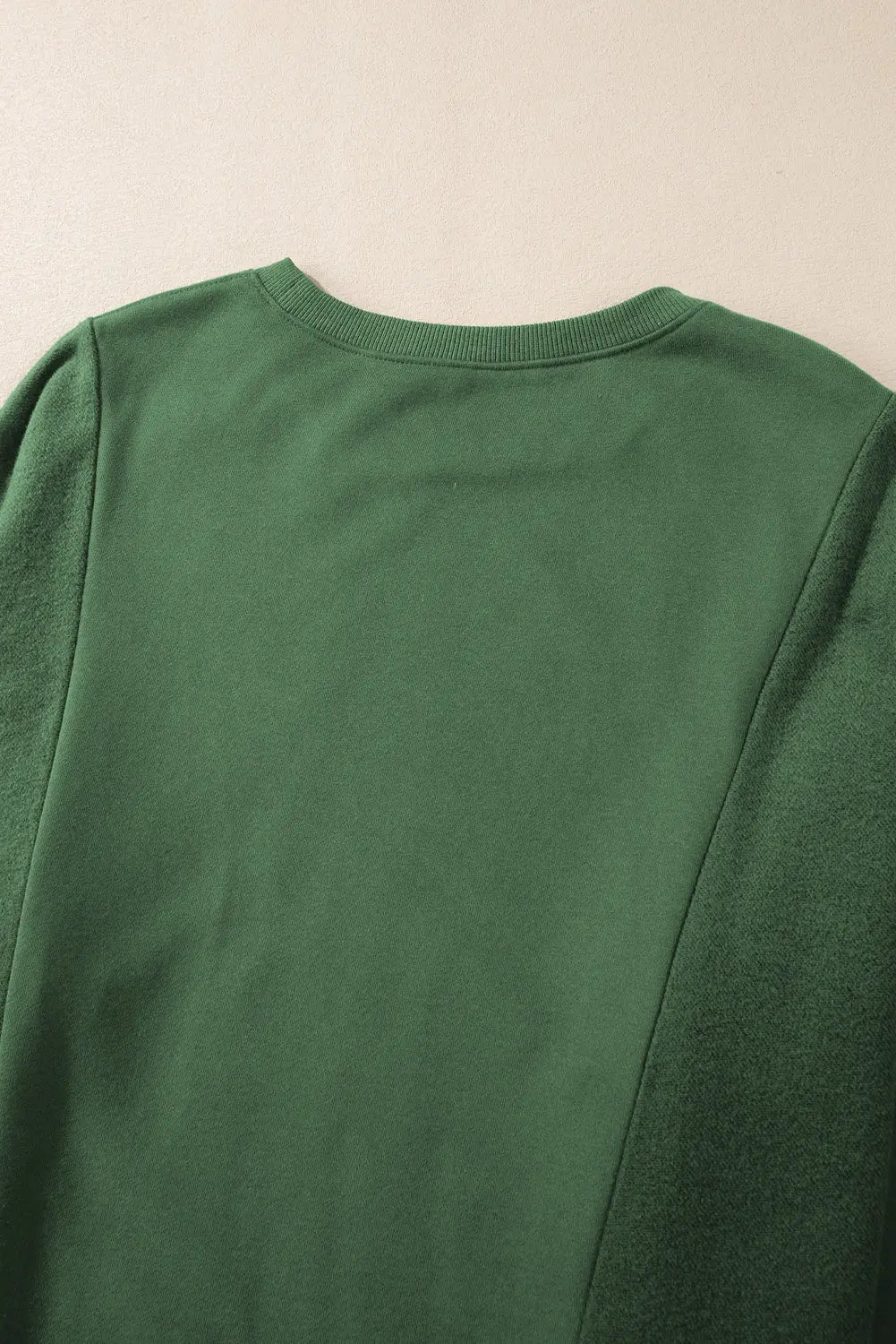 Blackish Green Loose Patchwork Crewneck Plus Size Sweatshirt Beagle Boutique Fashion Outlet
