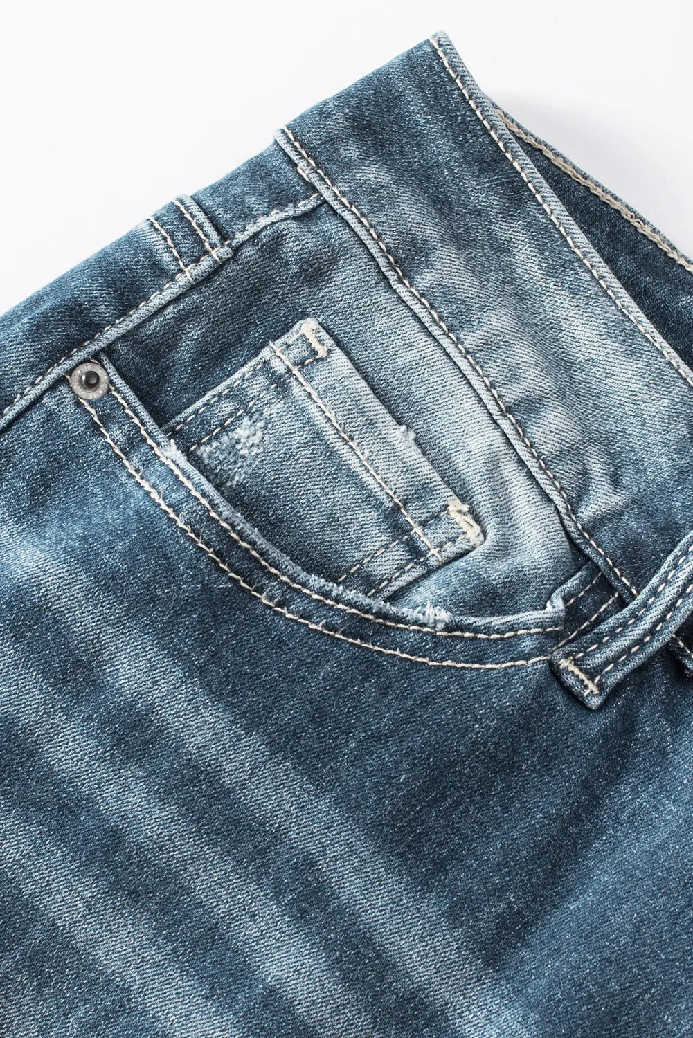 Blue Distressed Ripped Skinny Jeans eAura