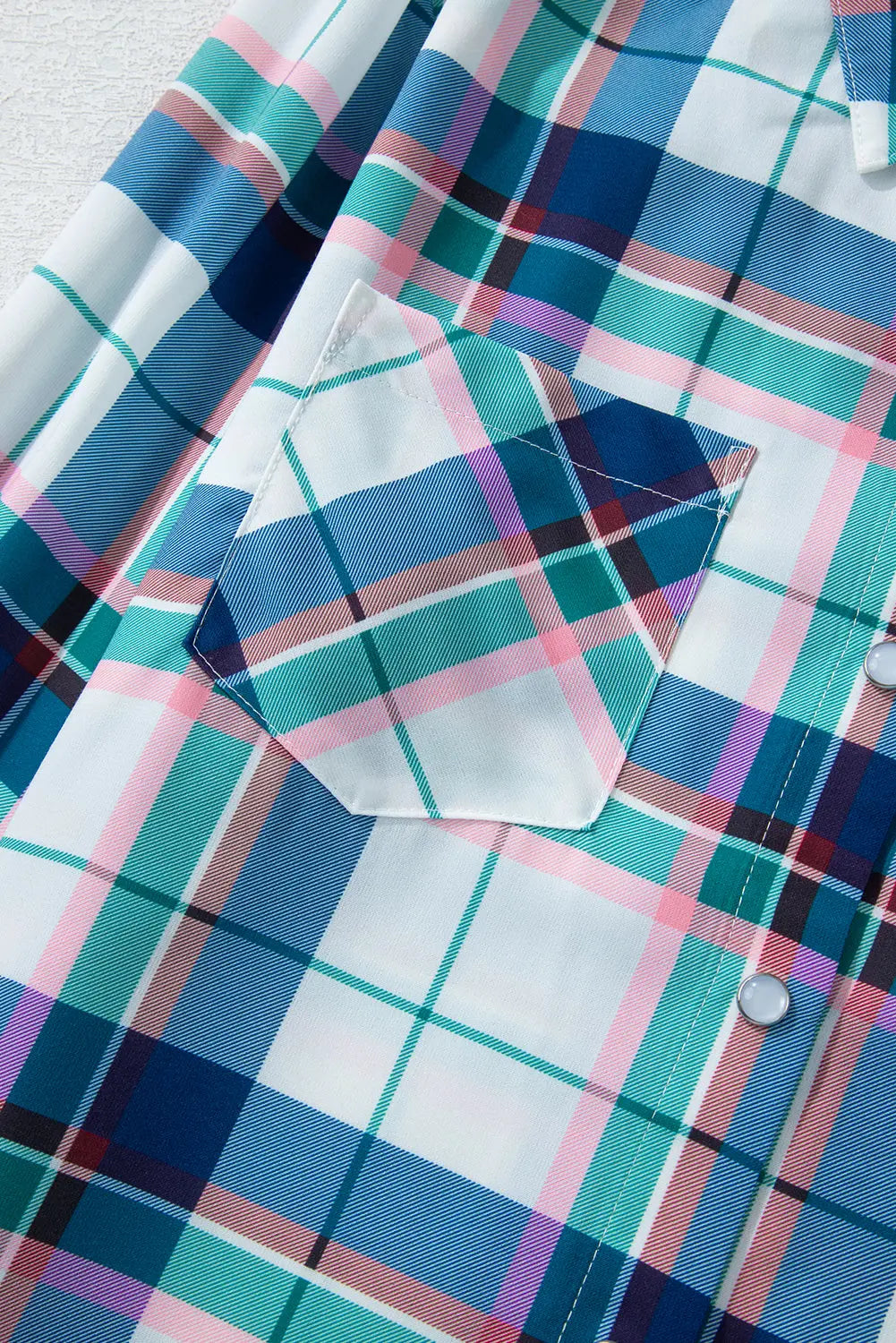 Blue Plaid Print Shirt and Shorts 2Pcs Pyjamas Beagle Boutique Fashion Outlet