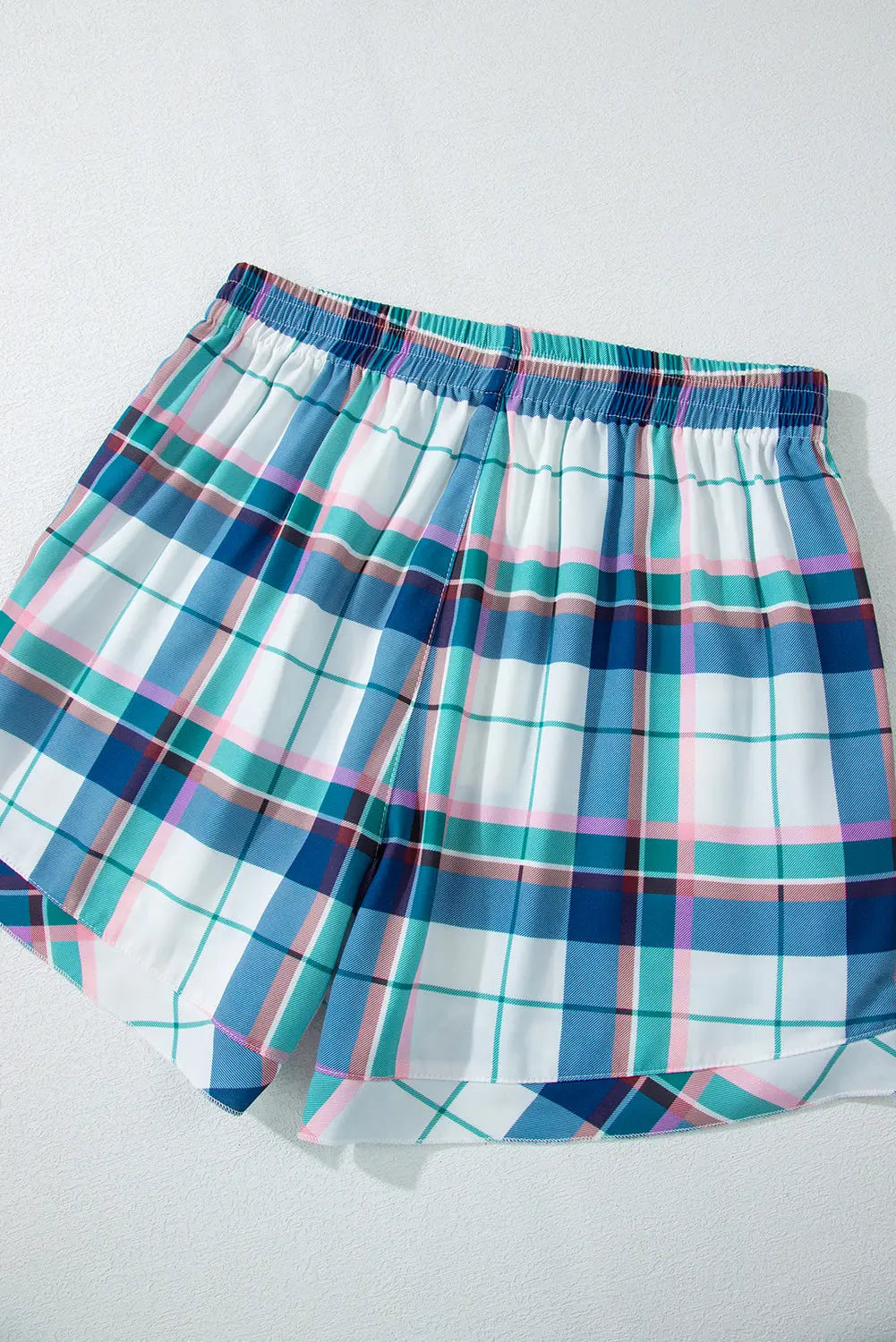 Blue Plaid Print Shirt and Shorts 2Pcs Pyjamas Beagle Boutique Fashion Outlet