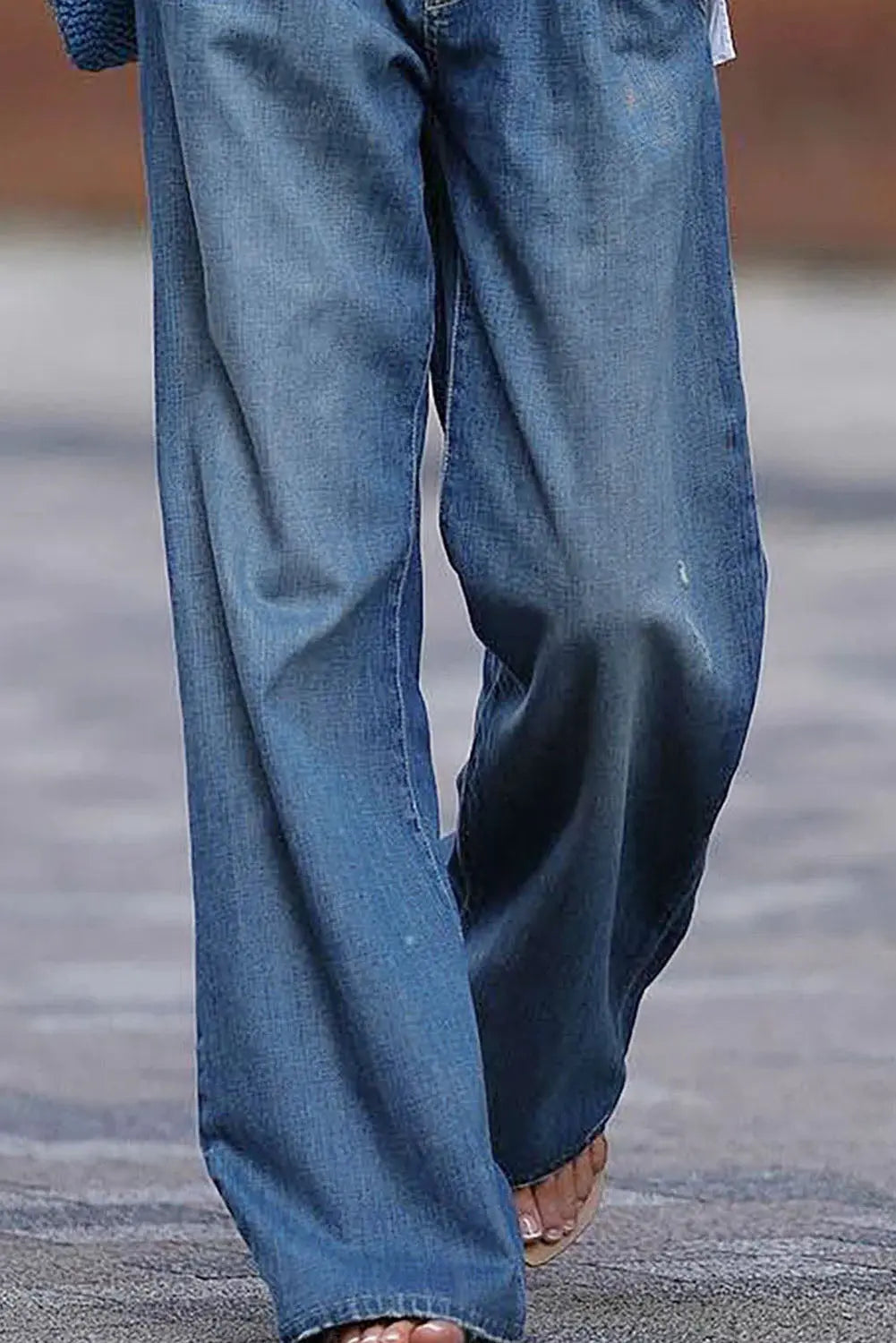 Blue Slouchy Wide Leg Jeans eAura