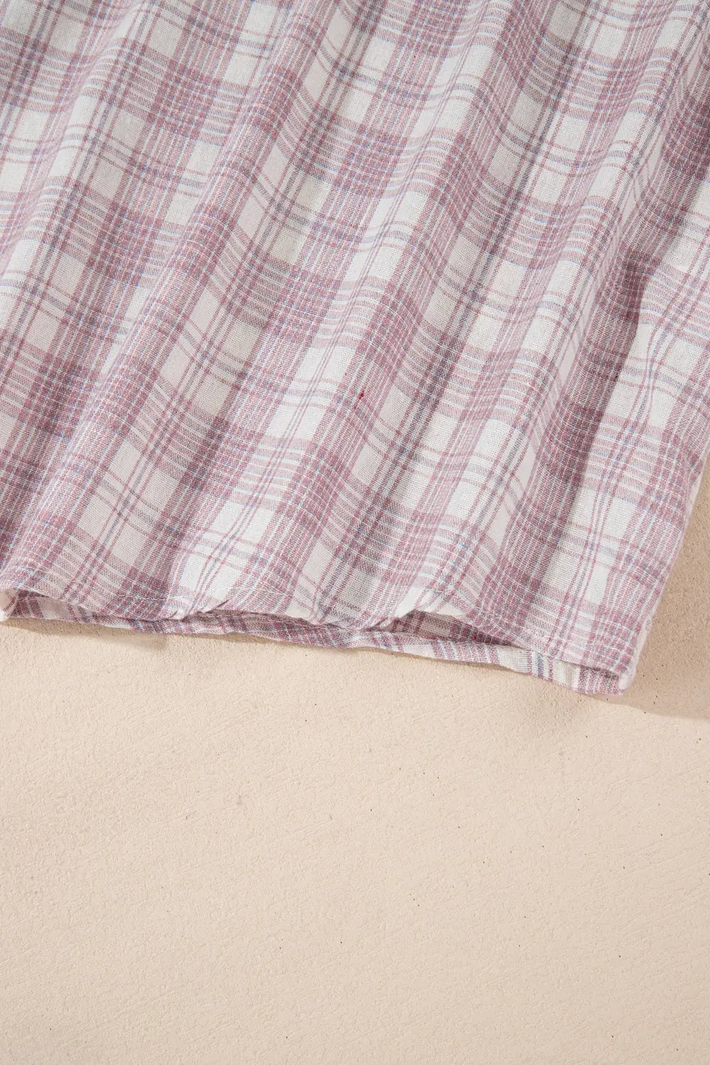 Bonbon Plaid Print Drawstring Hooded Button-up Plus Size Shirt Beagle Boutique Fashion Outlet