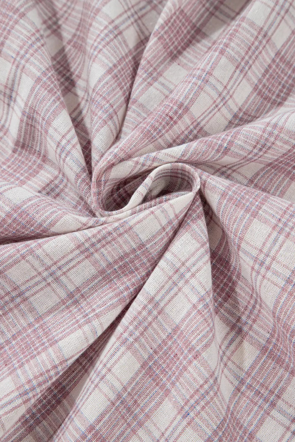 Bonbon Plaid Print Drawstring Hooded Button-up Plus Size Shirt Beagle Boutique Fashion Outlet