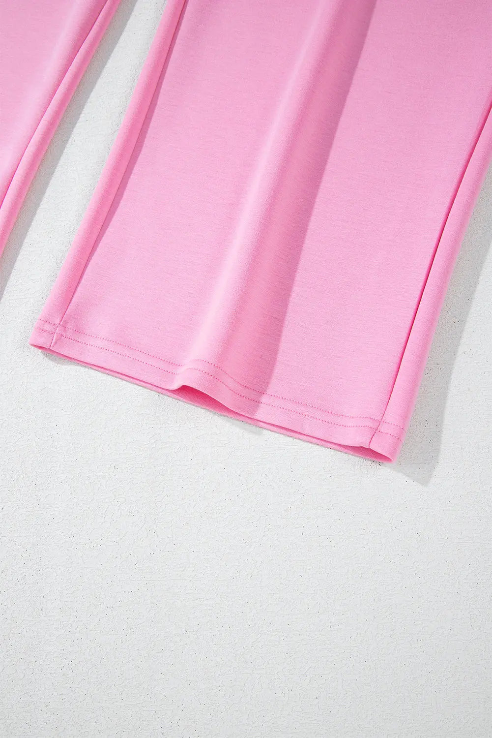 Bonbon Solid Colour Drawstring Long Sleeve Top and Trousers Set - eAura