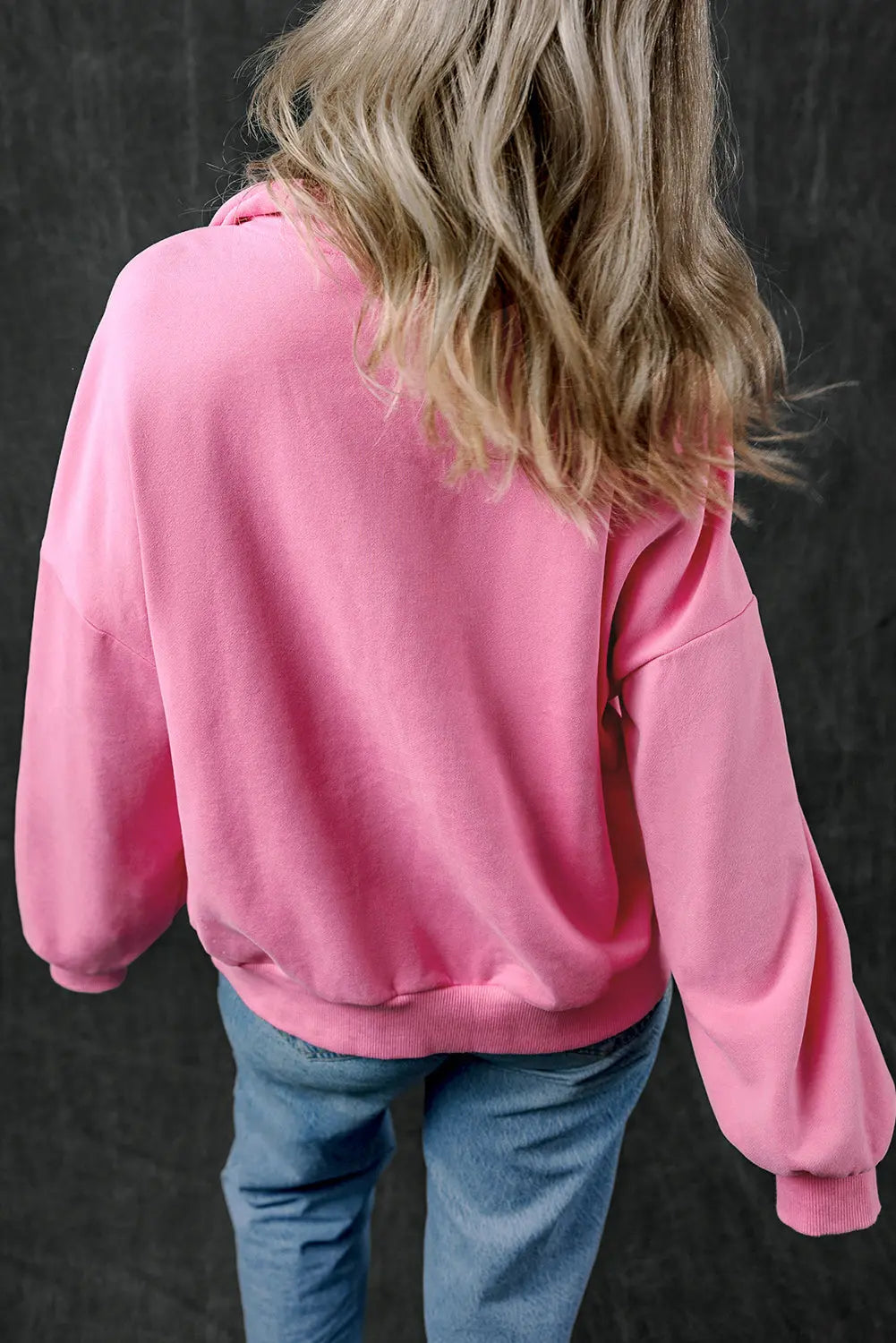 Bonbon Zip-up Stand Neck Kangaroo Pocket Sweatshirt Beagle Boutique Fashion Outlet