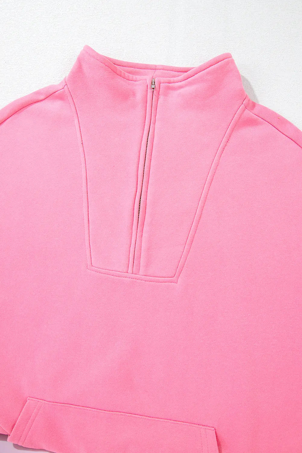 Bonbon Zip-up Stand Neck Kangaroo Pocket Sweatshirt Beagle Boutique Fashion Outlet