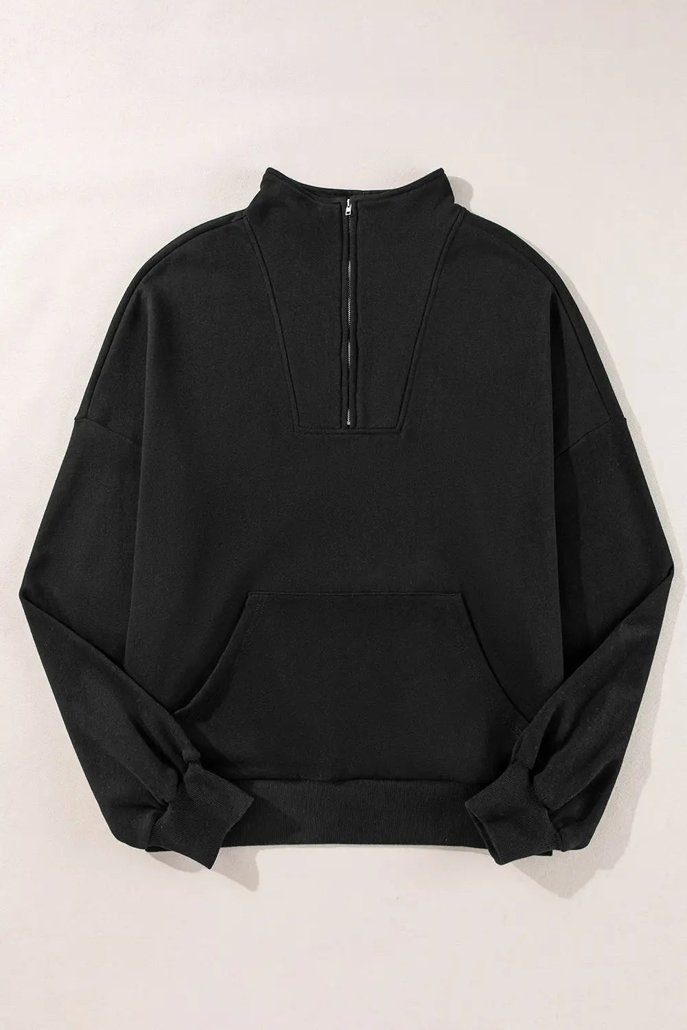 Bonbon Zip-up Stand Neck Kangaroo Pocket Sweatshirt Beagle Boutique Fashion Outlet