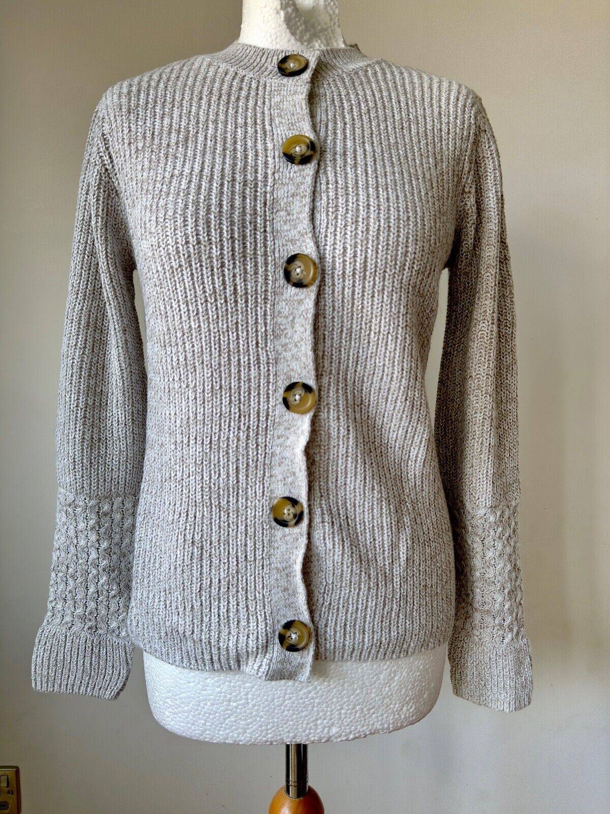 Bonmarche Knit Jumper Cardigan 10-22 Long Sleeve Light Brown Pink Turquoise - BB Fashion Outlet