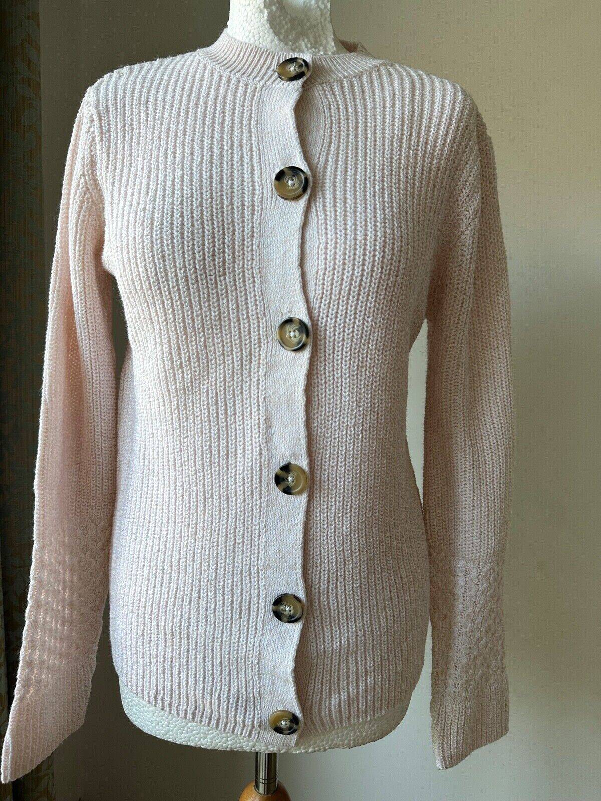 Bonmarche Knit Jumper Cardigan 10-22 Long Sleeve Light Brown Pink Turquoise - BB Fashion Outlet