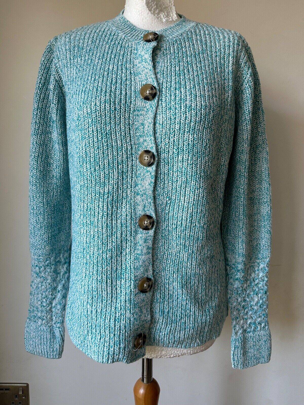 Bonmarche Knit Jumper Cardigan 10-22 Long Sleeve Light Brown Pink Turquoise - BB Fashion Outlet