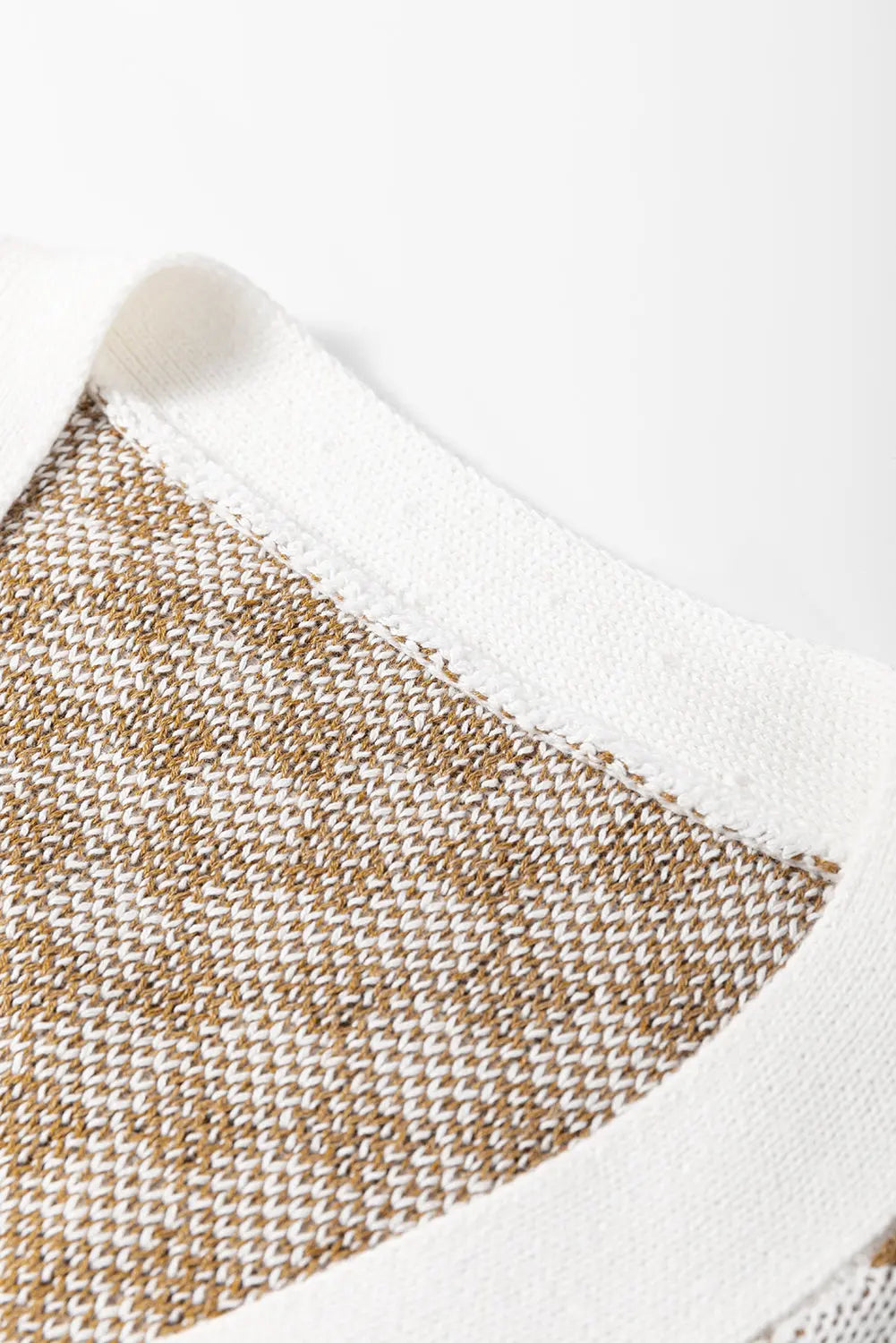 Brown Checkered Striped Patched Buttoned V Neck Cardigan - eAura