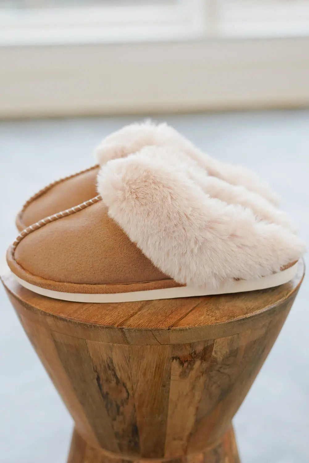 Camel Plush Suede Winter Home Slippers Beagle Boutique Fashion Outlet