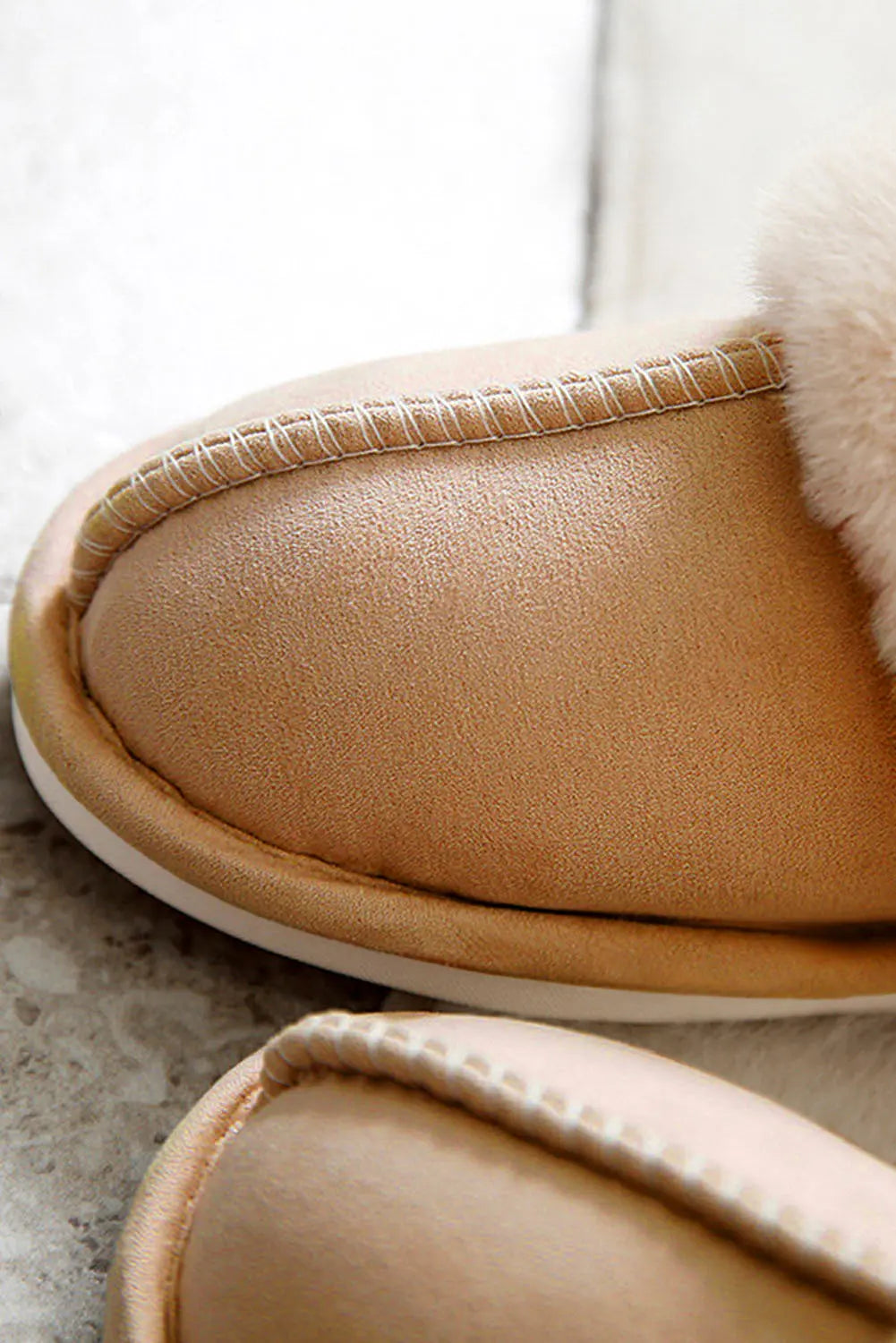 Camel Plush Suede Winter Home Slippers Beagle Boutique Fashion Outlet