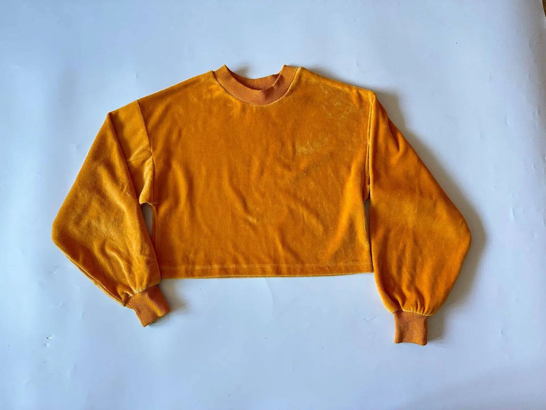 Candy Couture Orange Jumper Age 11 Years Old Velvet Type - BB Fashion Outlet
