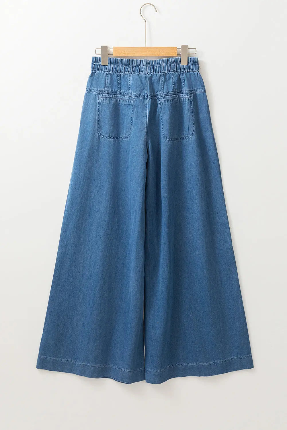 Carbon Grey Mineral Wash Button Fly Waist Wide Leg Jeans - BB Fashion Outlet
