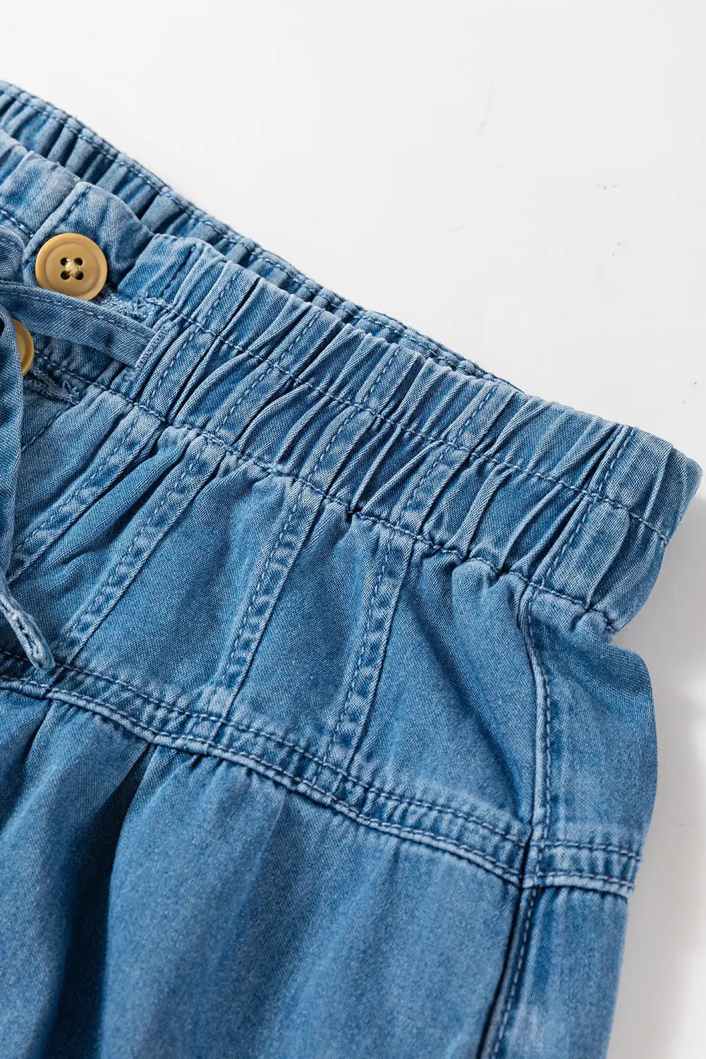 Carbon Grey Mineral Wash Button Fly Waist Wide Leg Jeans - BB Fashion Outlet