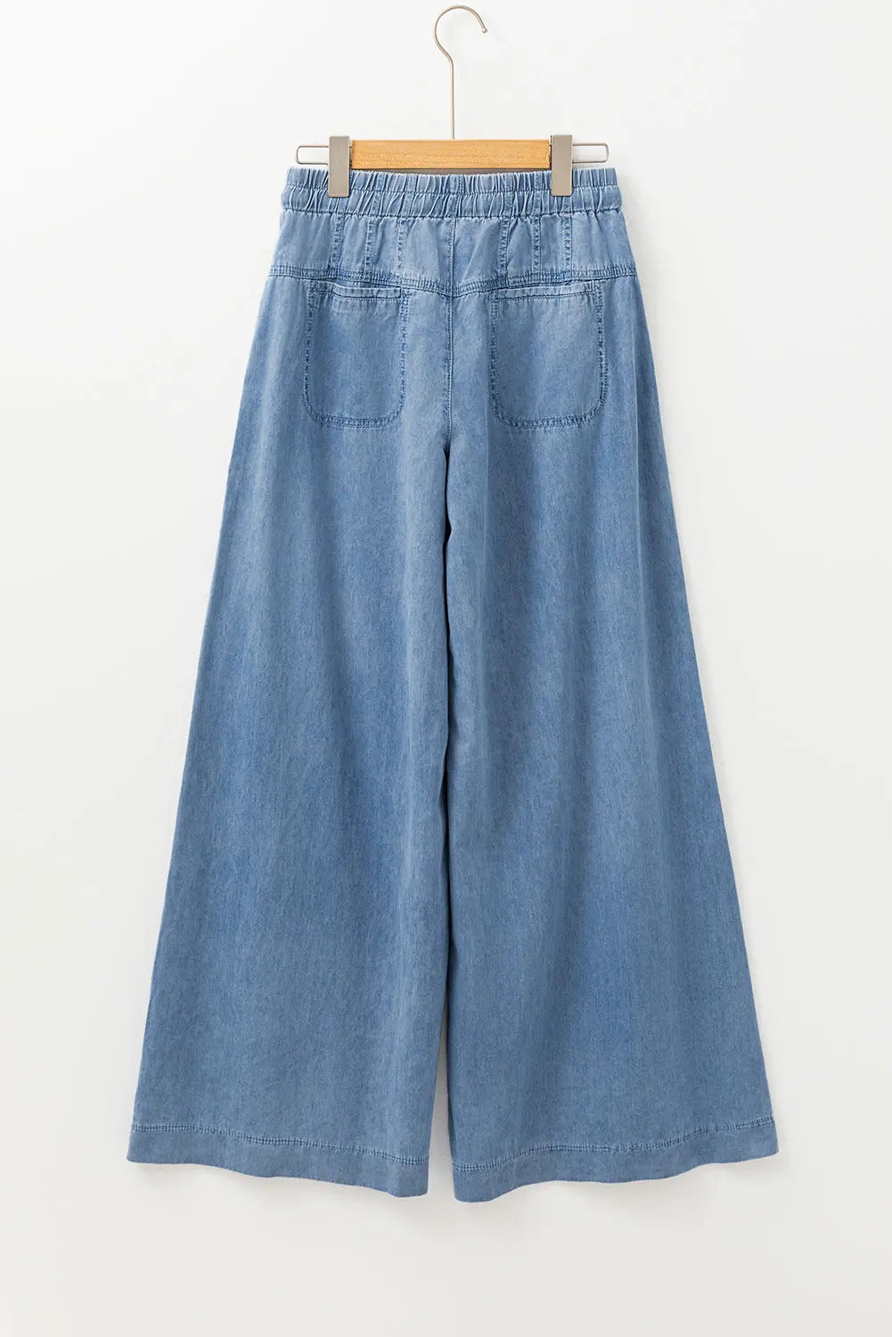 Carbon Grey Mineral Wash Button Fly Waist Wide Leg Jeans - BB Fashion Outlet