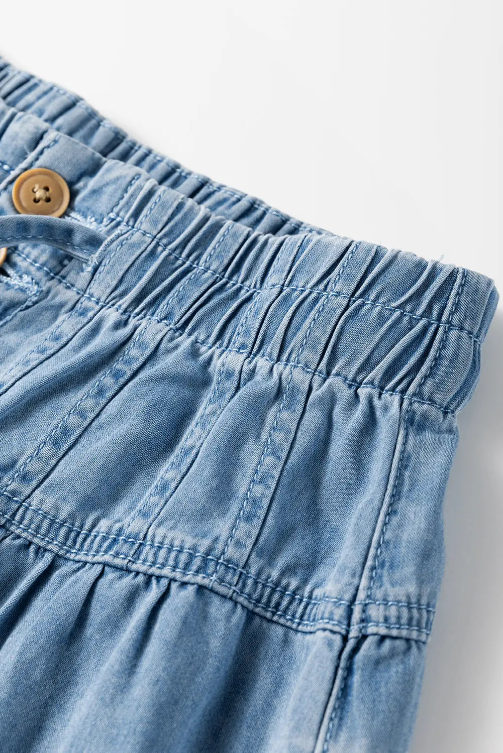 Carbon Grey Mineral Wash Button Fly Waist Wide Leg Jeans - BB Fashion Outlet