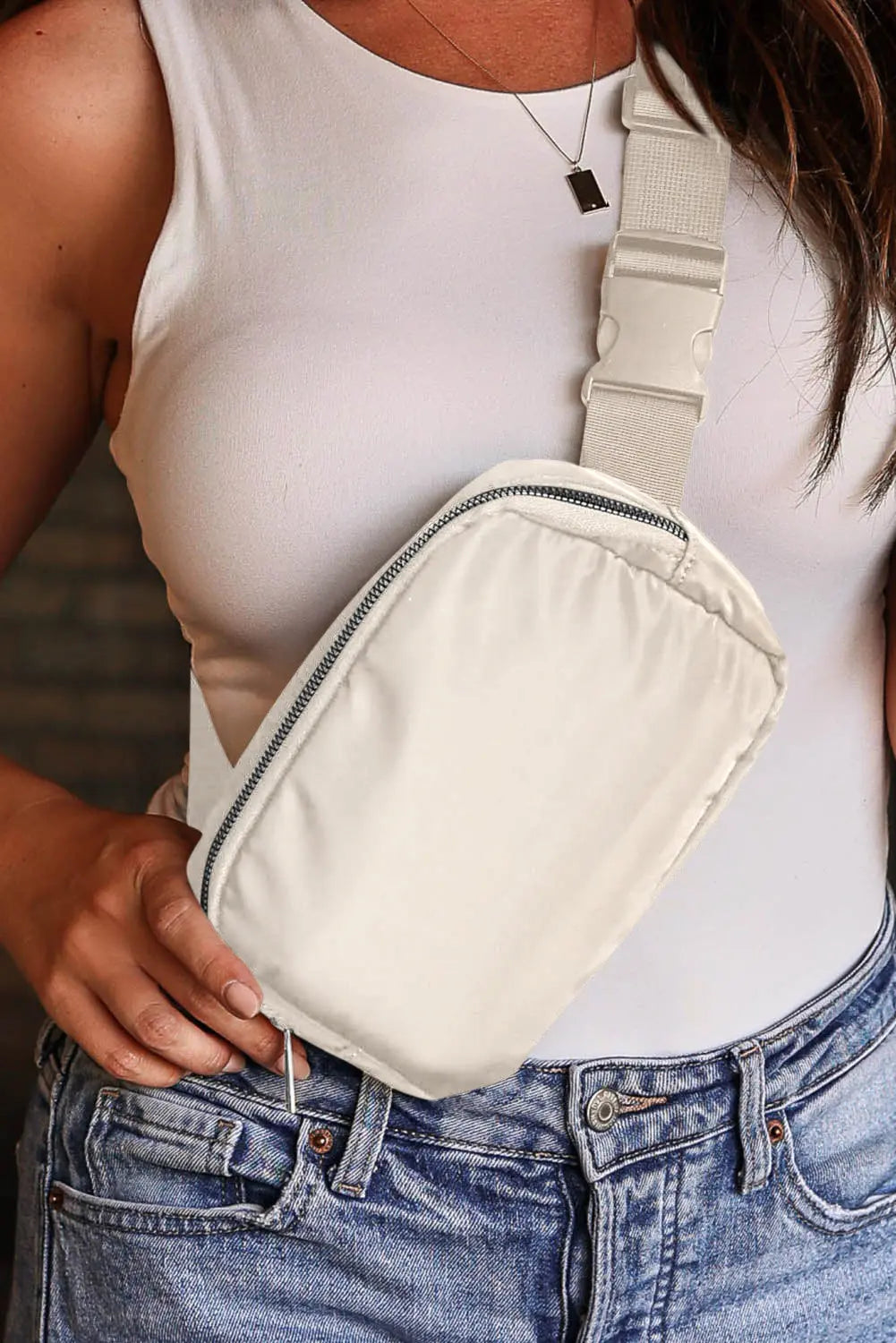 Casual Waterproof Zipped Crossbody Chest Bag 20*5*14cm Beagle Boutique Fashion Outlet