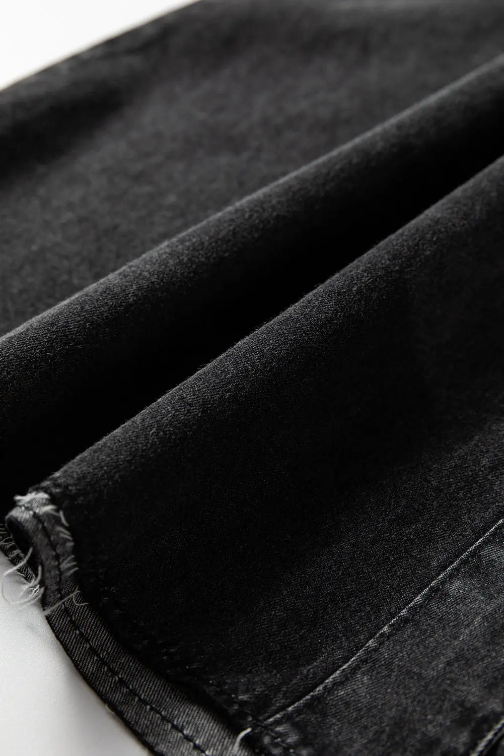 Chest Pocket Raw Hem Denim Baggy Shirt Dress - eAura