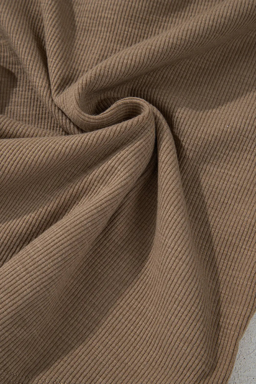 Chestnut Anglaise Broider Ribbed Long Sleeve Top Beagle Boutique Fashion Outlet