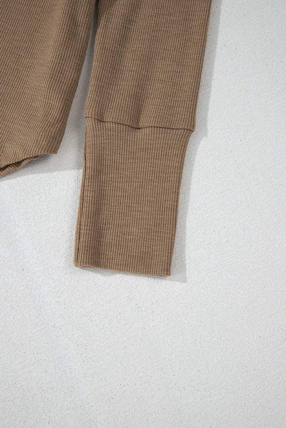 Chestnut Anglaise Broider Ribbed Long Sleeve Top Beagle Boutique Fashion Outlet