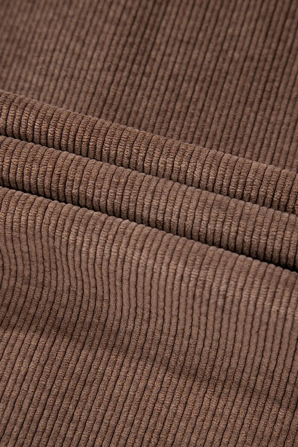 Chestnut Corduroy Flap Pocket Button Up Shacket Beagle Boutique Fashion Outlet