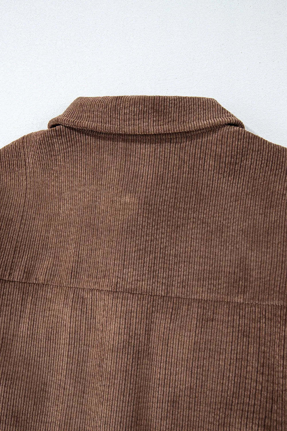 Chestnut Corduroy Flap Pocket Button Up Shacket Beagle Boutique Fashion Outlet