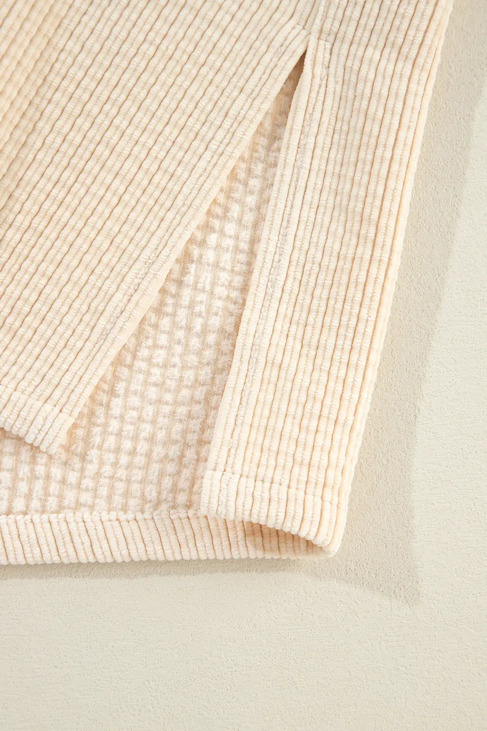 Chestnut Corduroy Flap Pocket Button Up Shacket - eAura