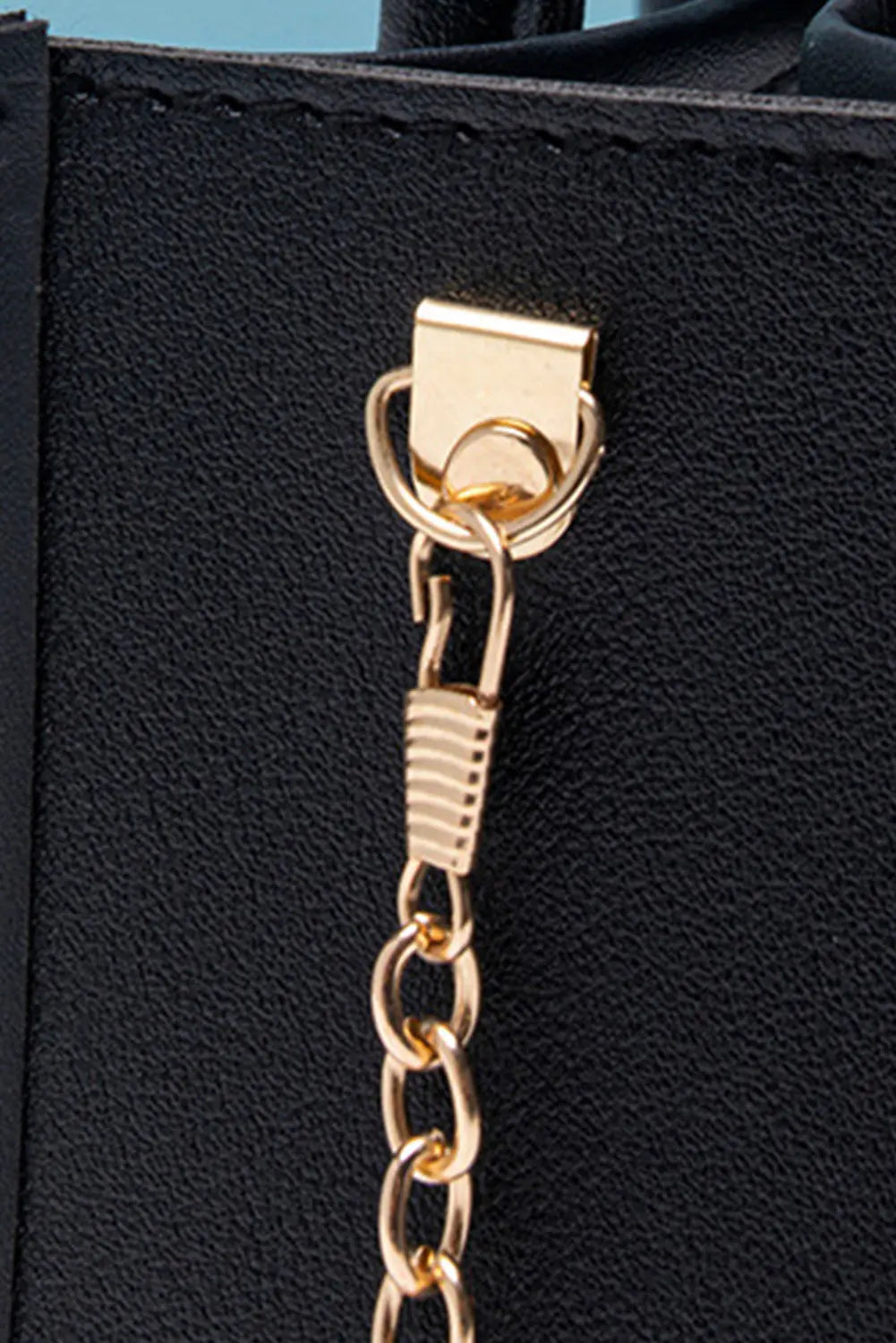 Chestnut PVC PU Leather Chain Strap Clear Shoulder Bag - eAura