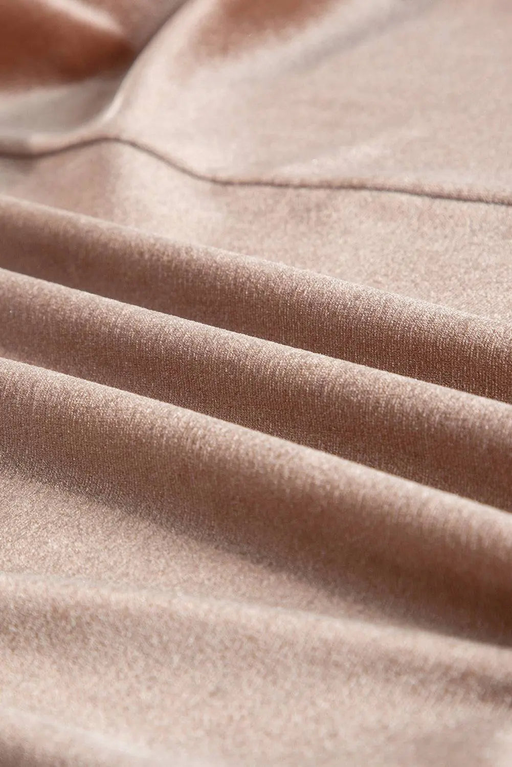 Chestnut Velvet Lacy V Neckline Short Sleeve Empire Waist Flowy Maxi Dress - BB Fashion Outlet