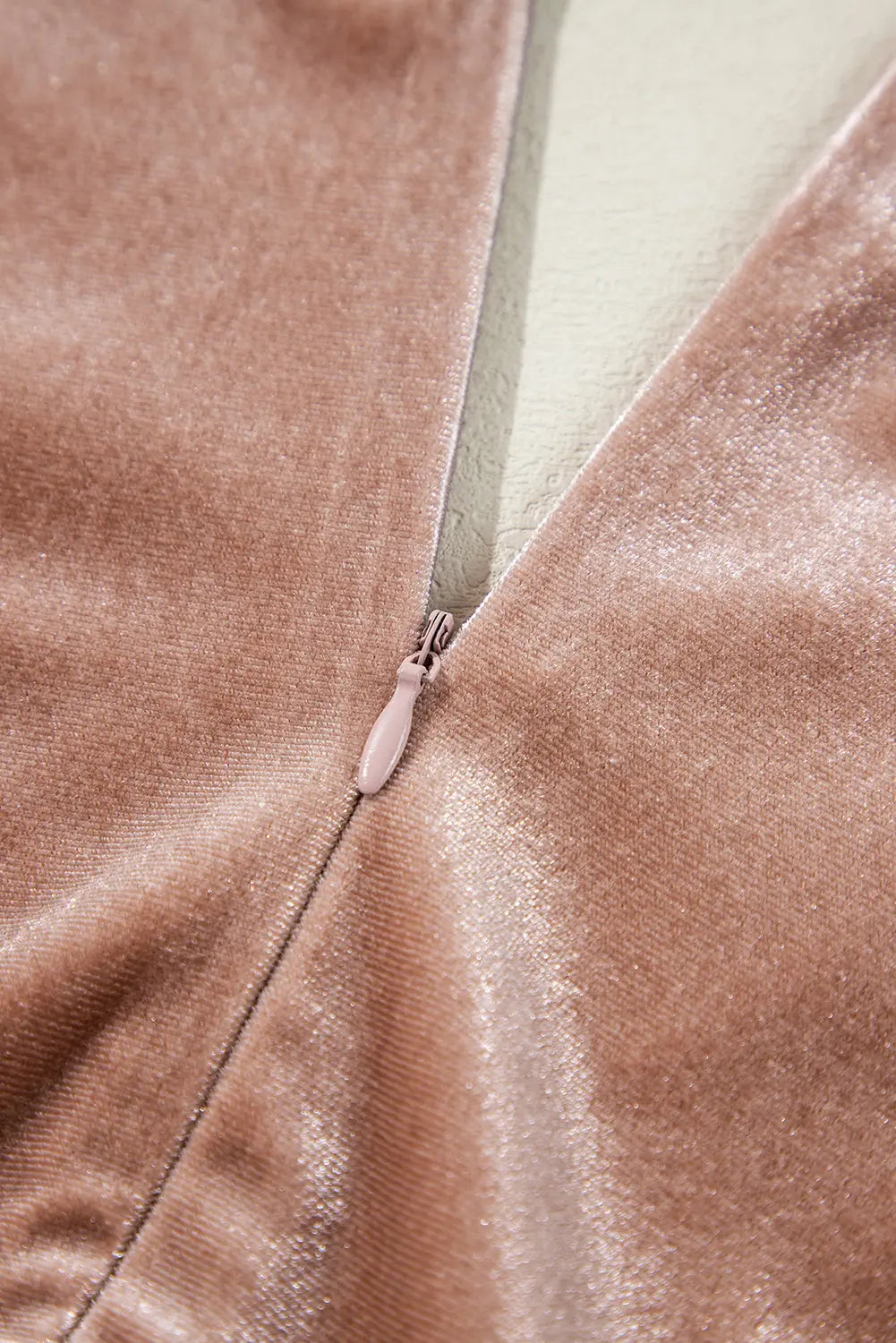 Chestnut Velvet Lacy V Neckline Short Sleeve Empire Waist Flowy Maxi Dress - eAura