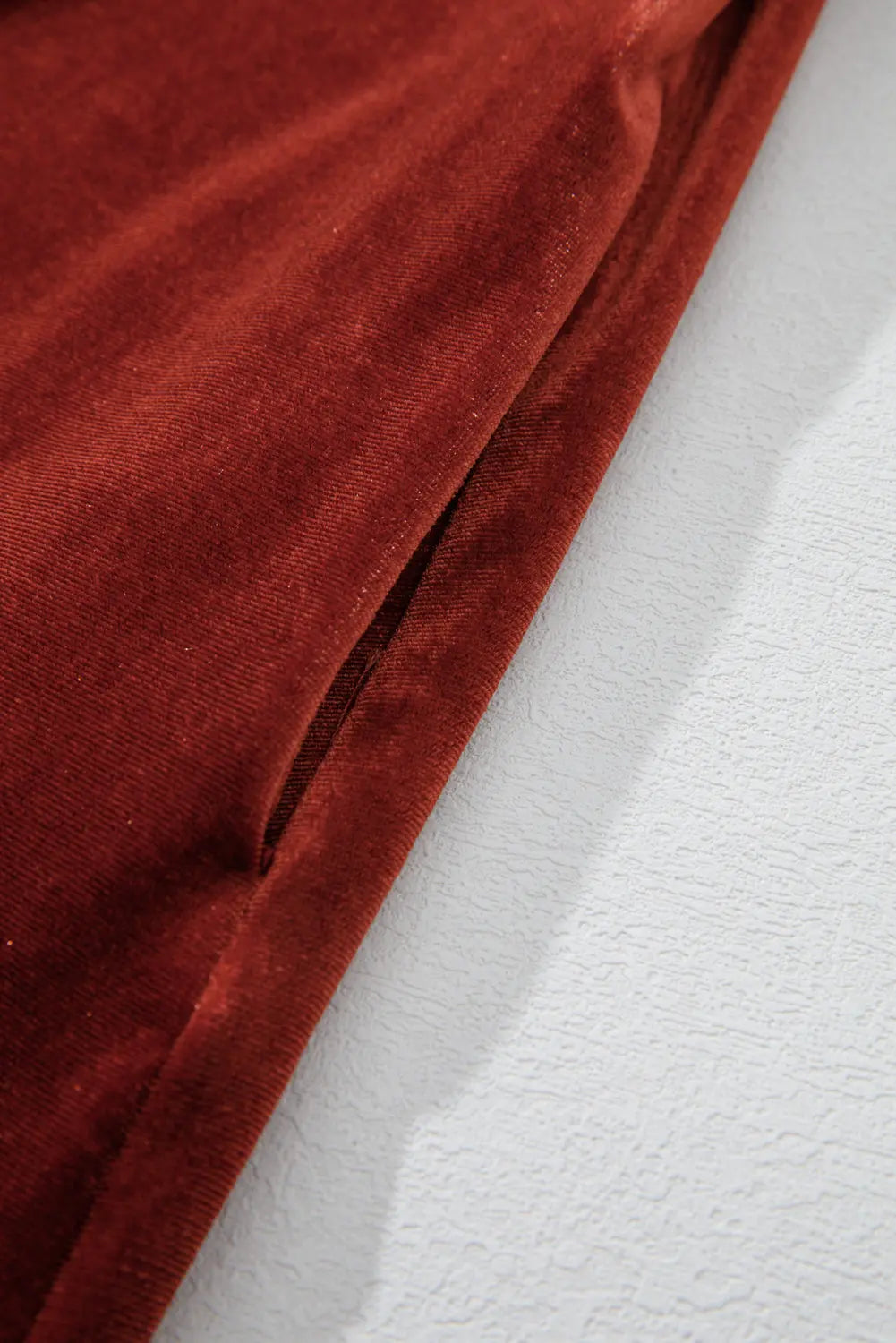 Cinnamon Velvet Smocked Neckline Puff Sleeve Shift Mini Dress - eAura