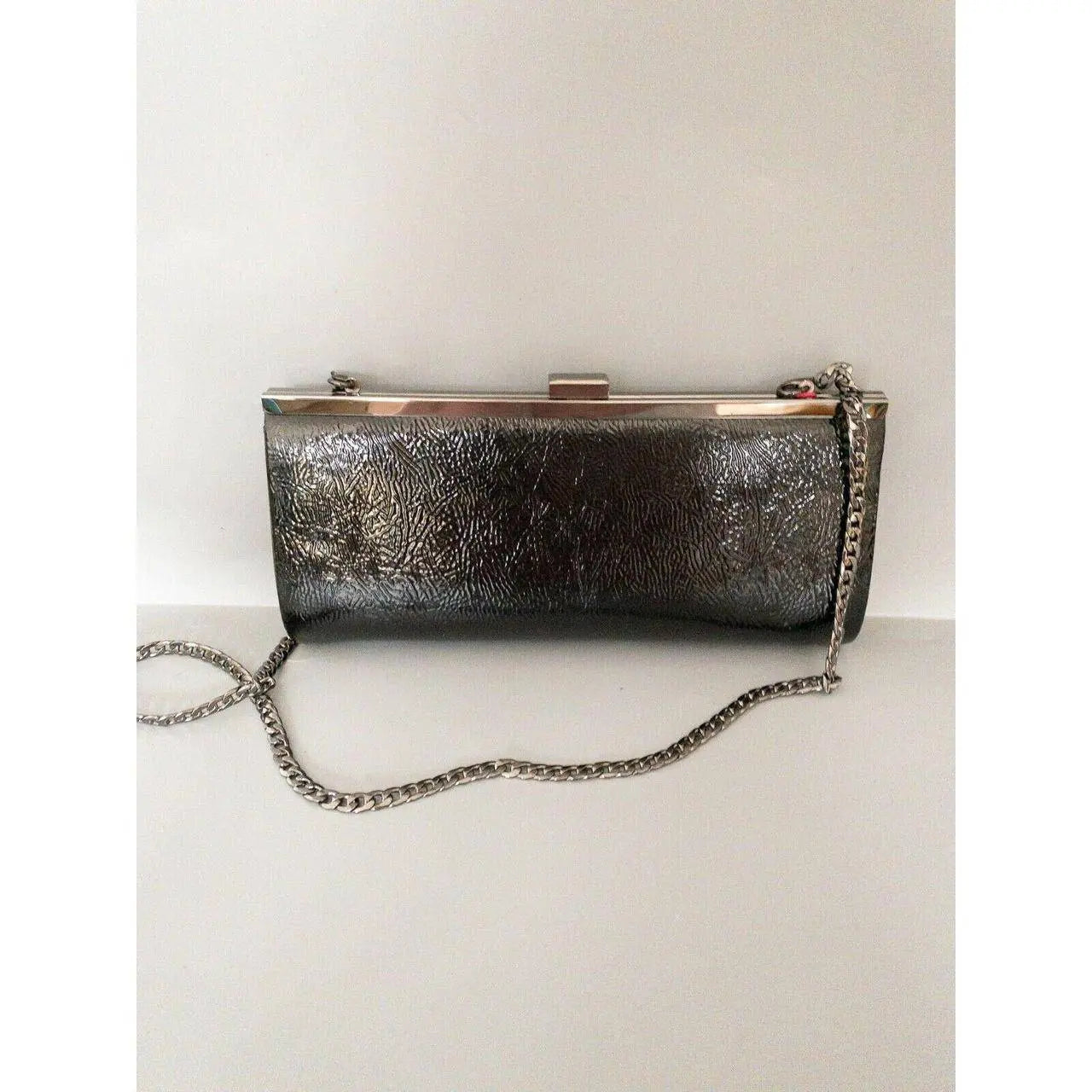 Claudia Canova Structured Clasptop Pearl Covered Clutch - BB Fashion Outlet