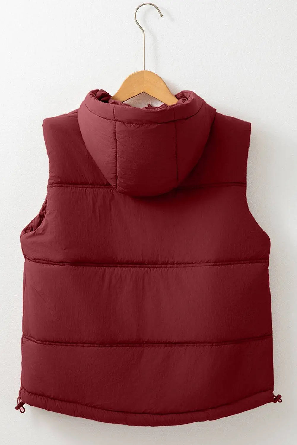 Clay Zip-up Side Pockets Hooded Puffer Gilet - BB Fashion Outlet
