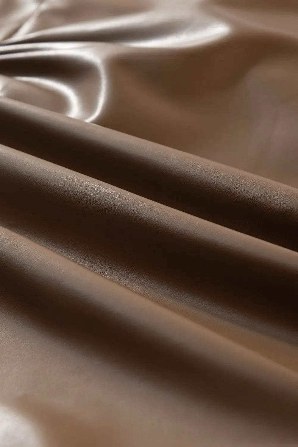 Coffee Bowknot Faux Leather Mini Skirt - eAura