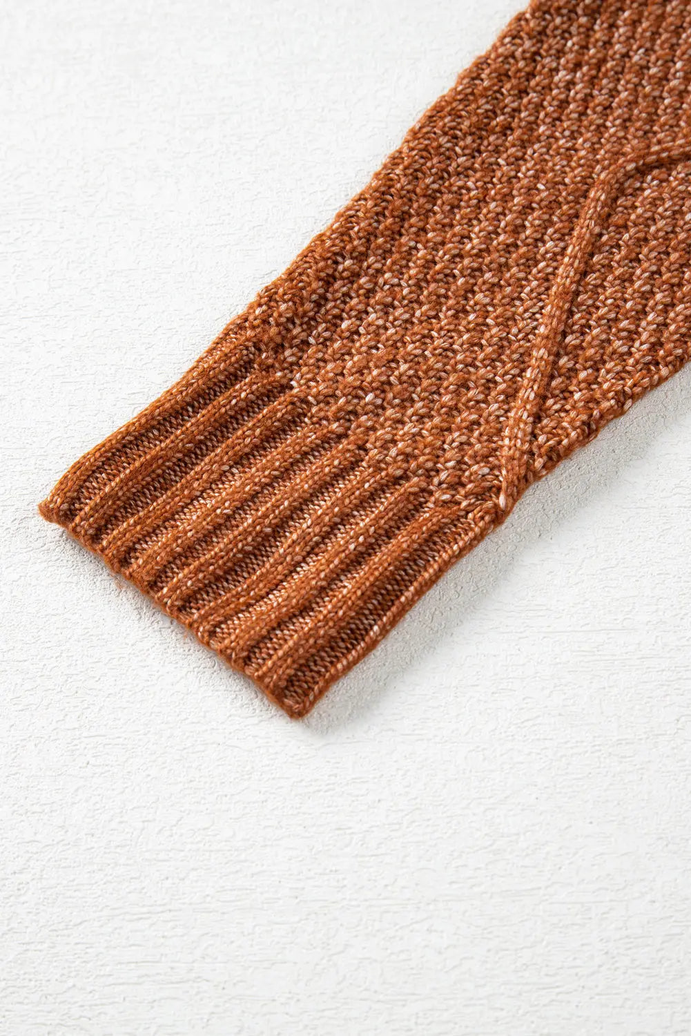 Coffee Cable Knit Drop Shoulder Loose Fit Sweater Dress Beagle Boutique Fashion Outlet