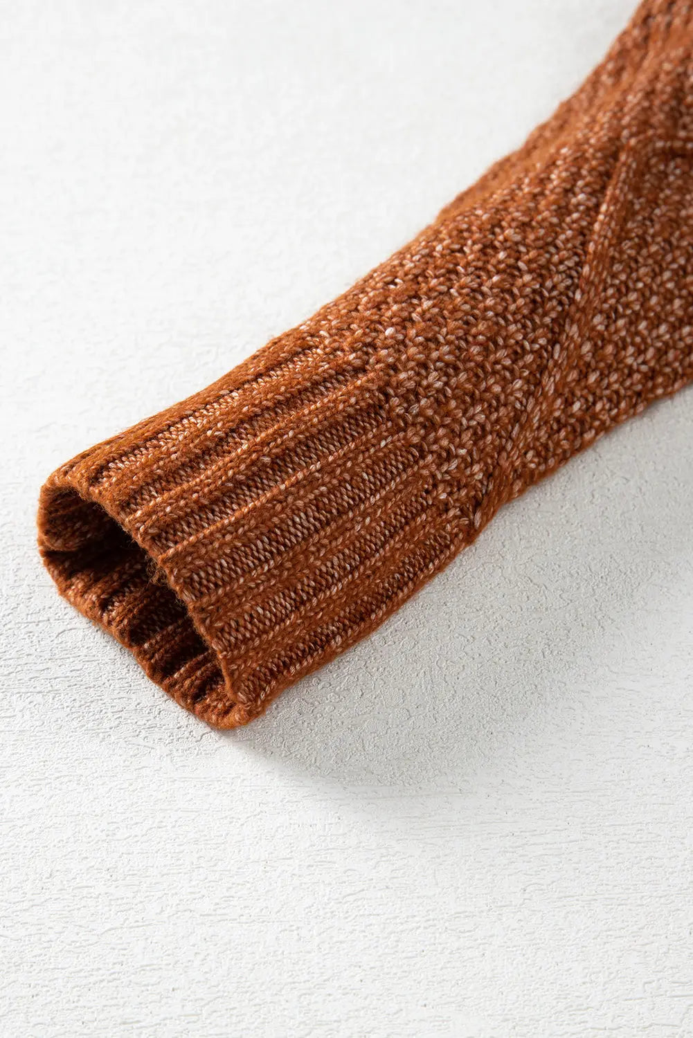 Coffee Cable Knit Drop Shoulder Loose Fit Sweater Dress Beagle Boutique Fashion Outlet