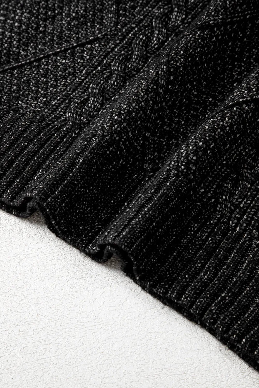 Coffee Cable Knit Drop Shoulder Loose Fit Sweater Dress Beagle Boutique Fashion Outlet