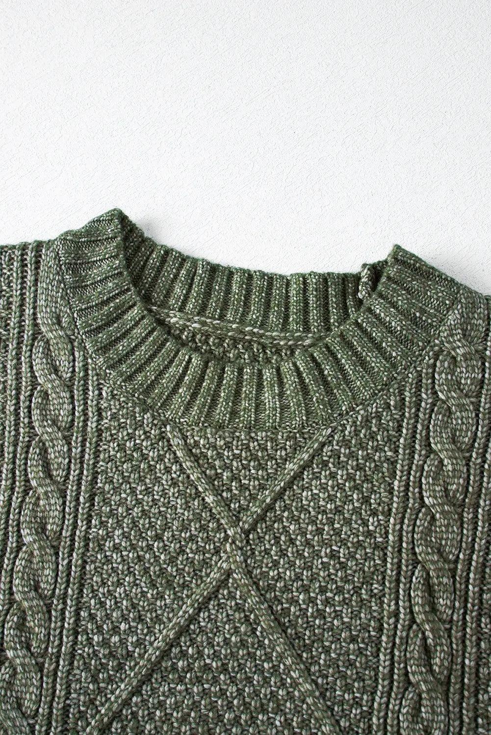 Coffee Cable Knit Drop Shoulder Loose Fit Sweater Dress Beagle Boutique Fashion Outlet