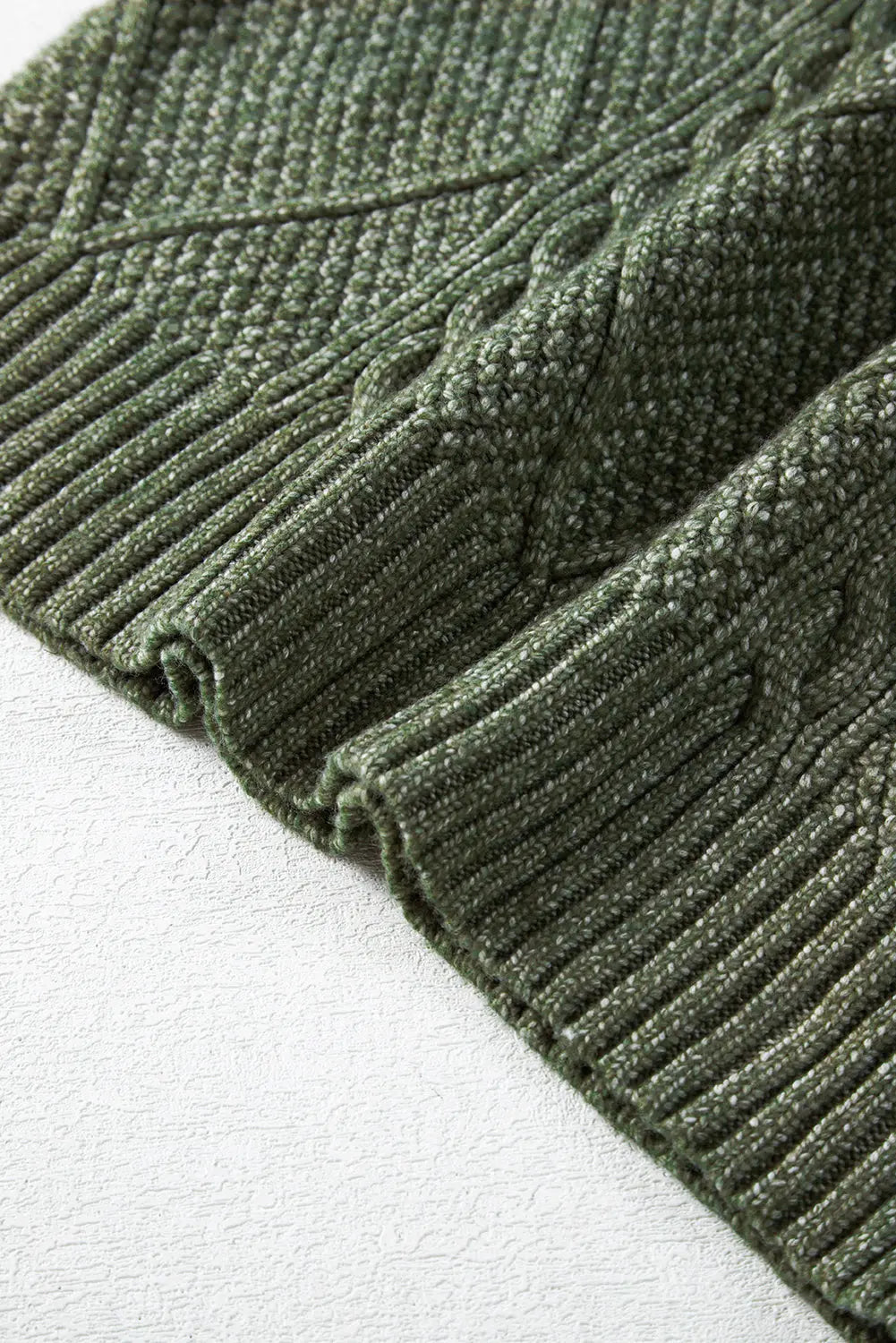 Coffee Cable Knit Drop Shoulder Loose Fit Sweater Dress Beagle Boutique Fashion Outlet